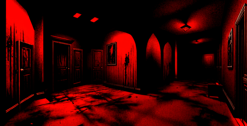 Red color themed escape room